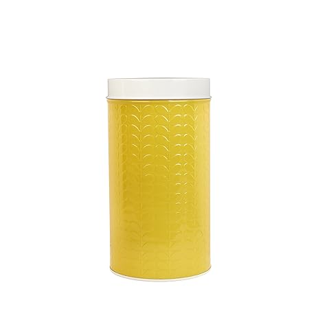 Orla Kiely Canister With Raised Stem Yellow Amazon Co Uk