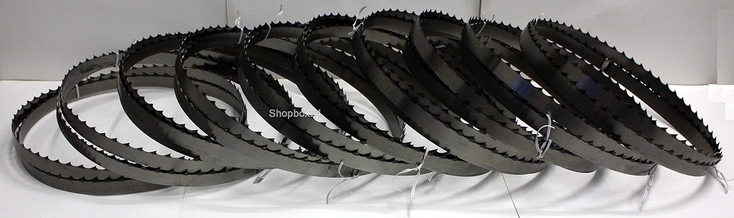 10 X Spezialstahl Sageband Bandsageband Bandsageblatt Sagebander 3380 Mm X 27 Mm X 0 90 Mm X 1 3 Za P Zoll Induktiv Gehartete Zahne Fur Holz Hartholz Brennholz Sperrholz Stamme N Aste Extrem Grob Bandsageblatter