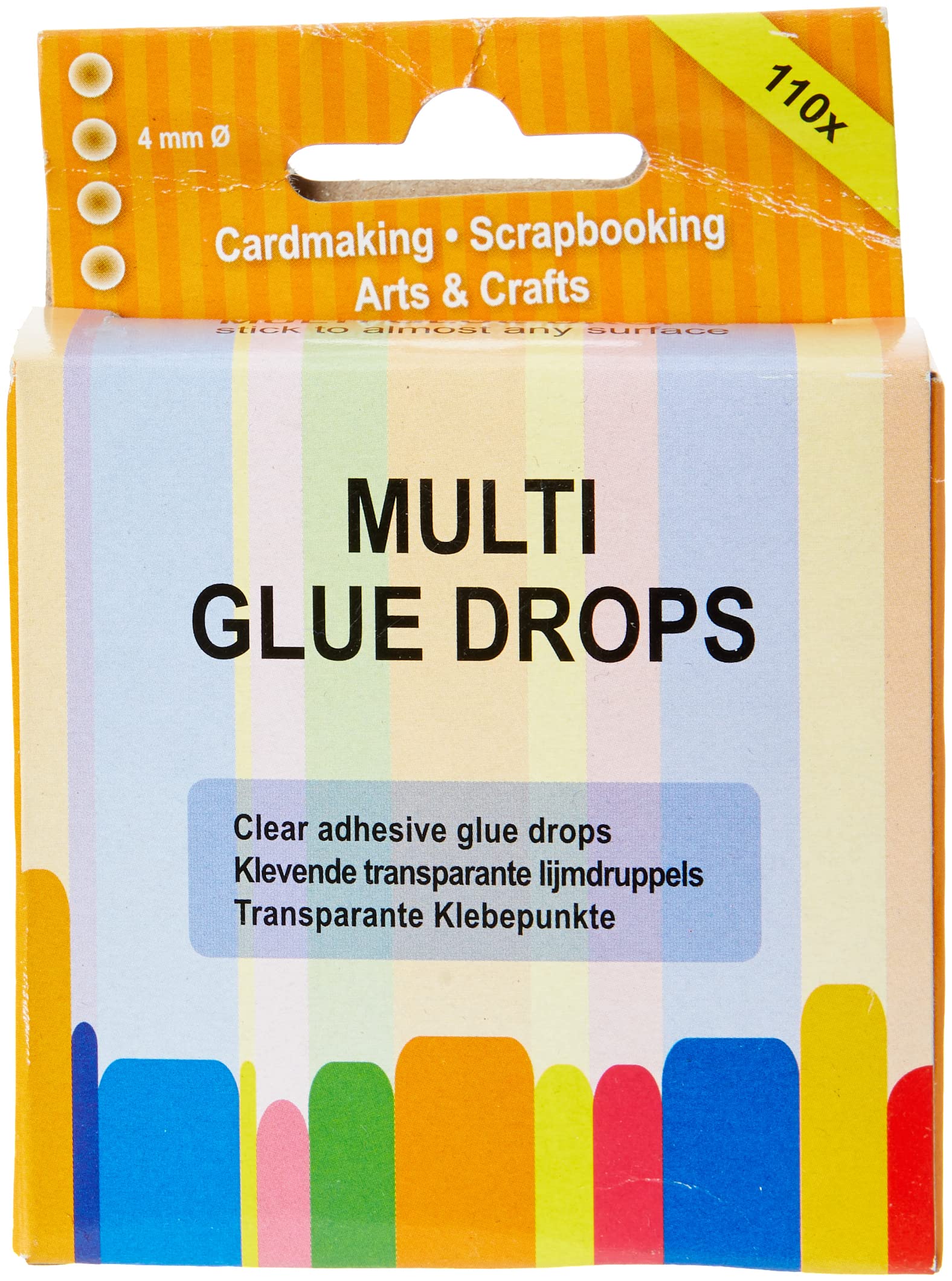 JEJE Multi Glue Drops-4 mm, Synthetic Material, 11 x 8.1 x 2.2 cm