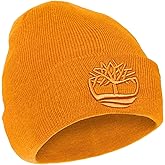 Timberland Men’s Tonal 3D Embroidery Beanie - Soft Knit Winter Hat, Raised Logo, Warm Stretch Fit for Cold Weather Wear
