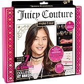Make It Real Juicy Couture: Chokers & Charms Kit - Create 7 Unique Necklaces, 102 Pieces, 7 Trendy Chokers, 6 Juicy Charms, Tweens & Girls, Elastic Fitted Necklaces, DIY Bead Jewelry Kit, Ages 8+