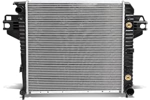 DNA Motoring OEM-RA-2481 OE Style Full Aluminum Core Direct Fit Radiator Compatible with 02-06 Liberty 3.7L, 20" W X 20" H X 1" D, 1-1/2" Inlet, 1-13/16" Outlet