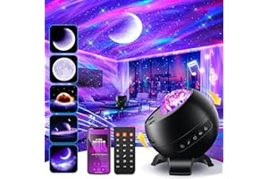 STARYOU Northern Lights Projector, 300+Modes & 5 Films Aurora Light Projector, 15 White Noise & Bluetooth Galaxy Projector for Bedroom, Moon Star Projector Galaxy Light Projector, Room Decor, Gifts.