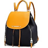 MKF Collection Backpack for Women Vegan Leather Bookbag Top Handle Bag Lady Fashion Pocketbook Travel bag by Mia K