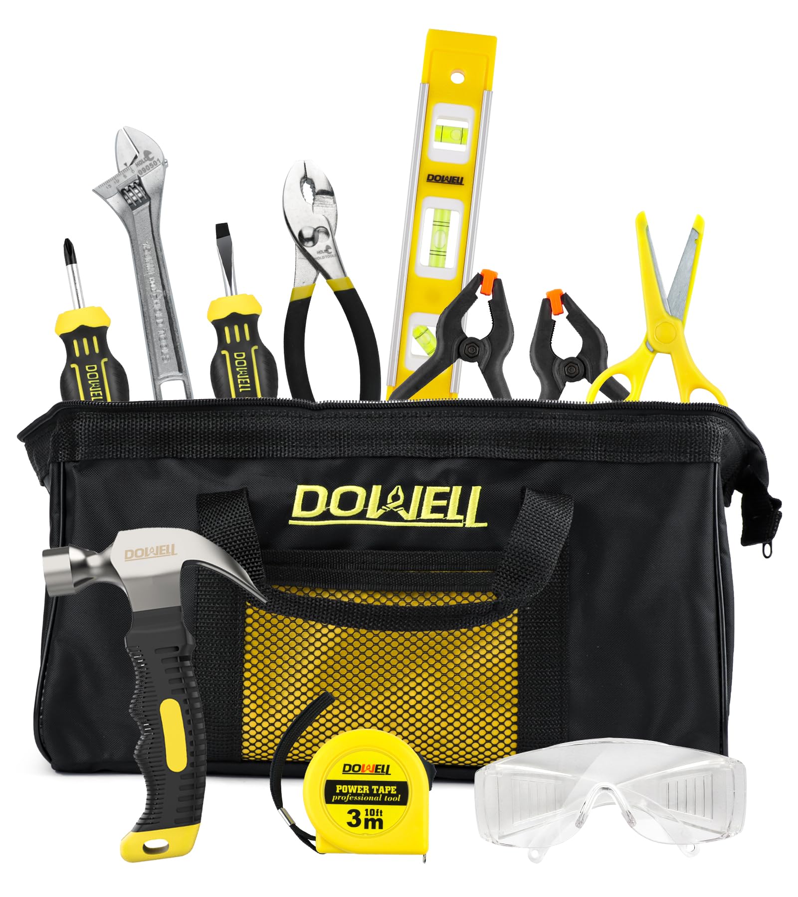 DOWELL Kids Tool Set with Tool Bag including Real Metal Hand Tools for Boys& Girls, Children&Junior Learning Tool Kit for Home DIY, Age 8+