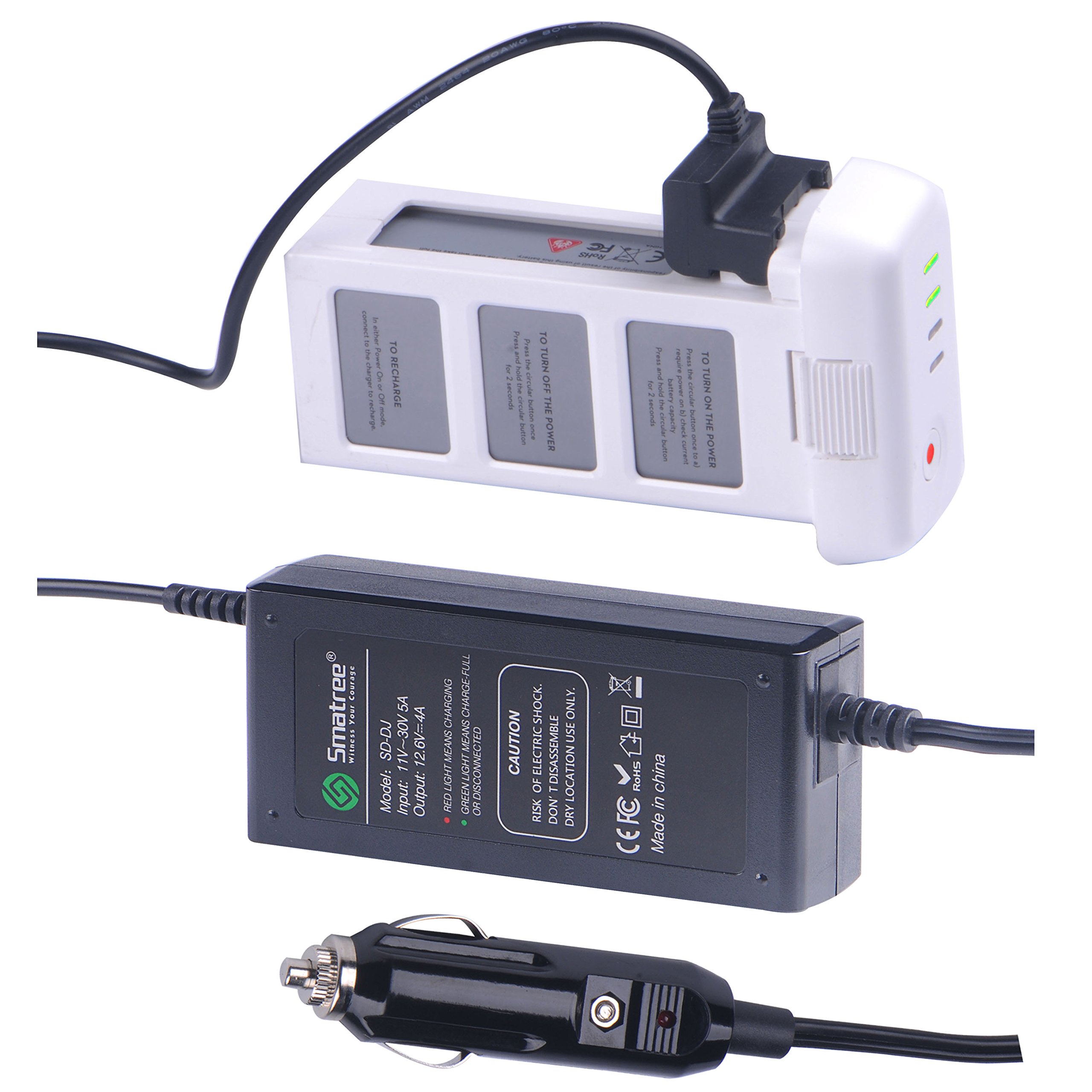 Dji Phantom 2 Rapid Car Charger By Smatree- Battery ...