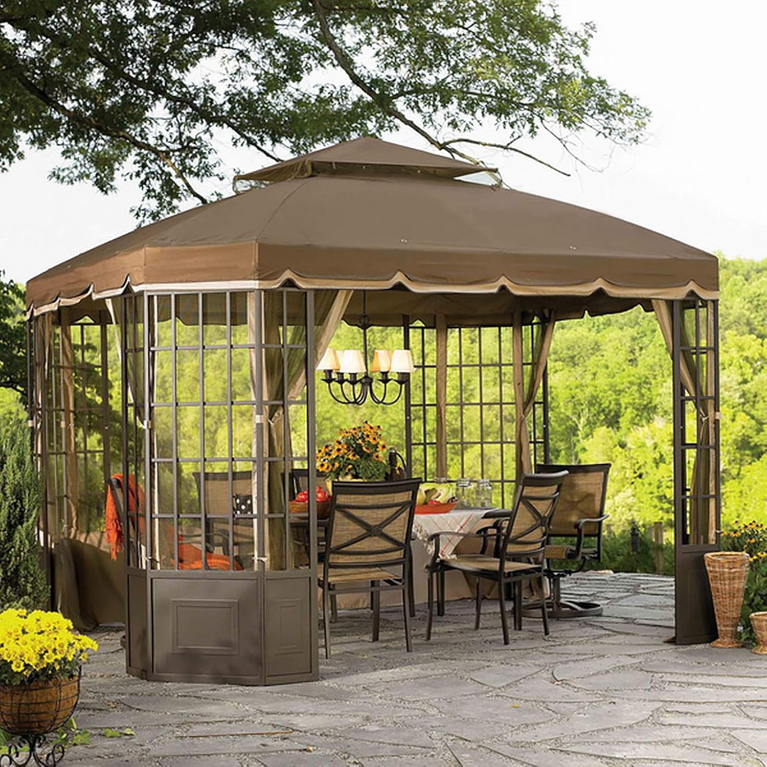 10X12 Ft LGZ120PST2S Sold at Sears&Kmart Khaki Sunjoy 110109162