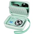 Carrying & Protective Case for Digital Camera, AbergBest 21 Mega Pixels 2.7" LCD Rechargeable HD/Kodak Pixpro/Canon PowerShot ELPH 180/190 / Sony DSCW800 / DSCW830 Cameras for Travel - Light Green