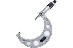 Clockwise Tools MMTR-04 Premium Outside Micrometer with Carbide Tip 3-4" Measuring Range 0.0001" Graduation Precision Machinist Tool