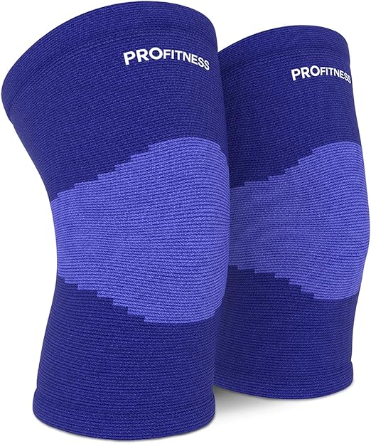 ProFitness Bamboo Fabric Knee Sleeves (One Pair) Knee Support for Joint