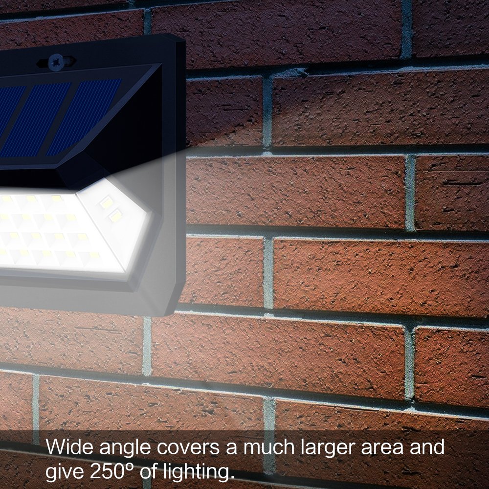 Solar Motion Sensor Lights OTHWAY Bright Outdoor Waterproof Wall Lights Wide Lighting Area Easy Installation Great Detection Range Security Lights