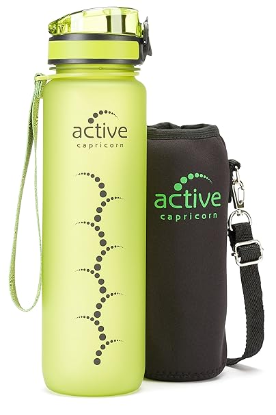 Trinkflasche Sportflasche aus Tritan 1l auslaufsicher BPA frei - leichte und robuste Sport Wasserflasche ideal zum Mitnehmen 