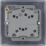 BG Electrical 10A 3 Pole Fan Isolator Switch Nexus Metal Slim Profile view 4