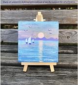 Siqian Mini Easels Display 2Pcs Wood Tabletop Artist Stand Yellow view 5