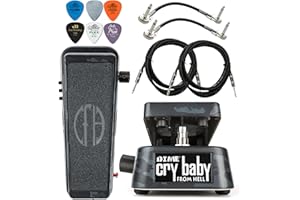 Dunlop DB01B Dime Cry Baby From Hell Wah Effects Pedal Tonebird Cable, MXR Patch, Dunlop Picks Bundle