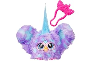 Furby Furblets Groo-Vee Mini Friend, 45+ Sounds & Music, Speaks Only Furbish, Electronic Plush Toys, Purple, Back to School Gifts, Ages 6+