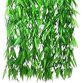 Bird Fiy 50 PCS 376 Feet Artificial Flower Greenery Wicker Rattan Vine Fake Foliage Leaf Flowers Plants Garland Garden Decoration