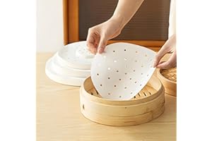 100Pcs Air Fryer Steamer Liners Disposable Paper Non-Stick Steaming Basket Baking Utensils Kitchen Parchment Oil-absorbing Pa