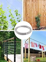 TooTaci 3mm Wire Rope Kit 100M PVC Coated Stainless Steel Cable M3 Thimbles view 5
