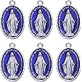 15pcs Saint Mary Virgin Miraculous Medal Rosary Catholic Big Charms DIY Necklace Bracelets Pendant Jewelry Making