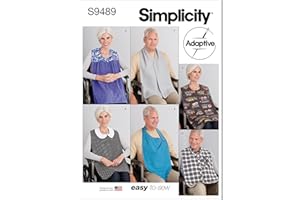 Simplicity Adult Bibs Sewing Pattern Kit, Code S9489, One Size, Multicolor