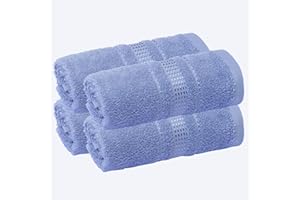 Melissa Linen, Fingertip Towels 4 Pack, 100% Turkish Cotton, Small Hand Towels for Body and Face, 12 x 18 in, Soft and Absorbent, Quick Dry, (Cobalt Blue Fingertip Towels)