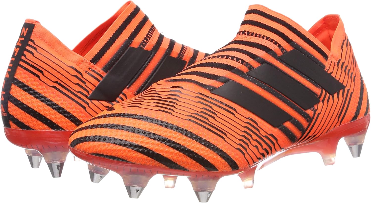 adidas orange laceless boots