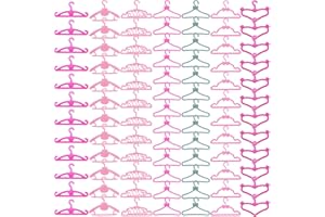 BJDBUS 80 Pcs Plastic Hangers Accessories for 11.5 inch Doll Clothes Gown Dress Outfit