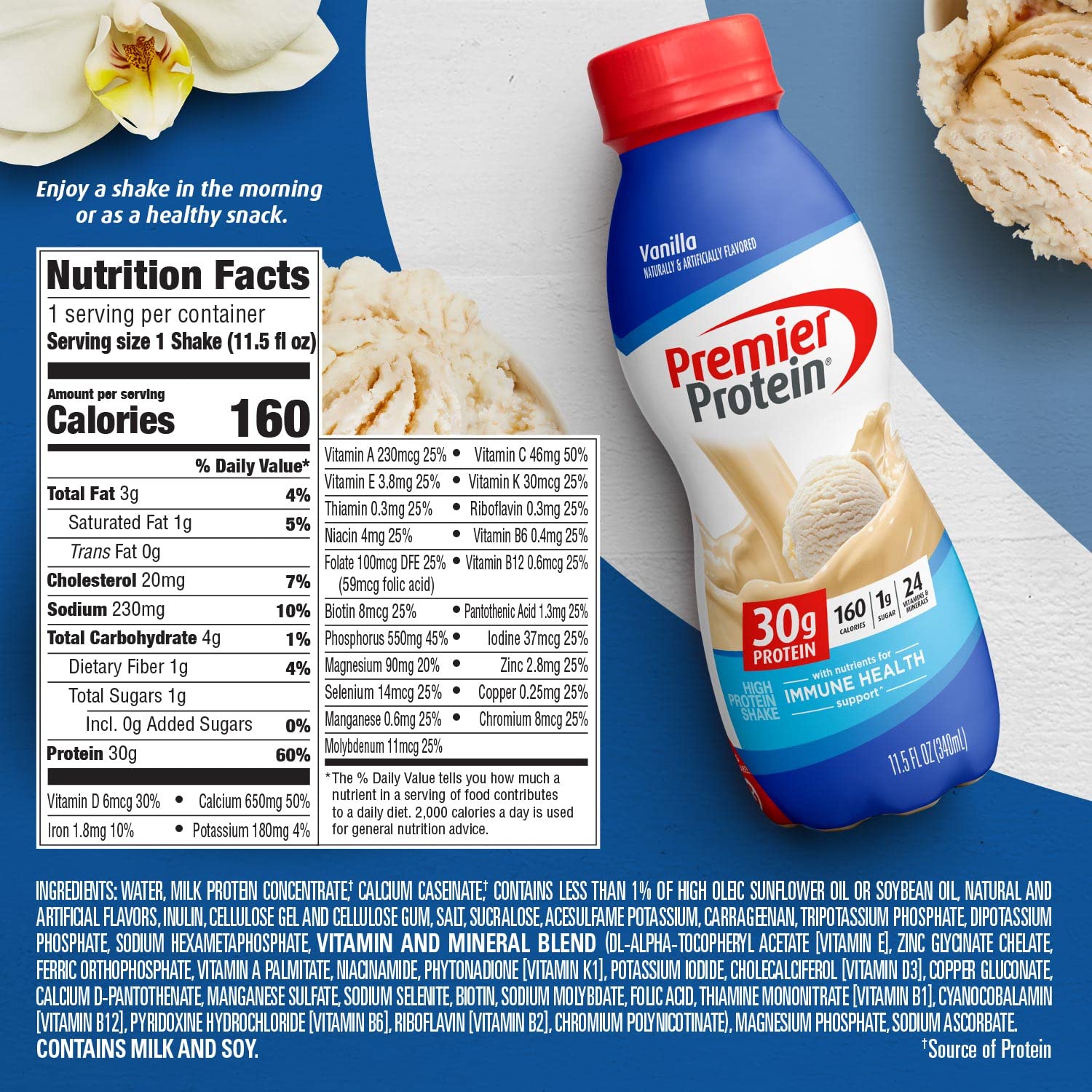 Mua Premier Protein Shake, Vanilla, 30g Protein, 1g Sugar, 24 Vitamins