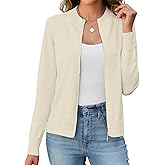 Halife Womens Zip Up Cardigan Sweaters Long Sleeve Lightweight Casual Zipper Knitted Sweatshirts Jacket
