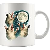 Panvola Three Possum Moon Possum Funny Opossum Lovers Gifts Animal Lover For Mom Dad Husband Wife Novelty Drinkware Ceramic Mug 11 oz White