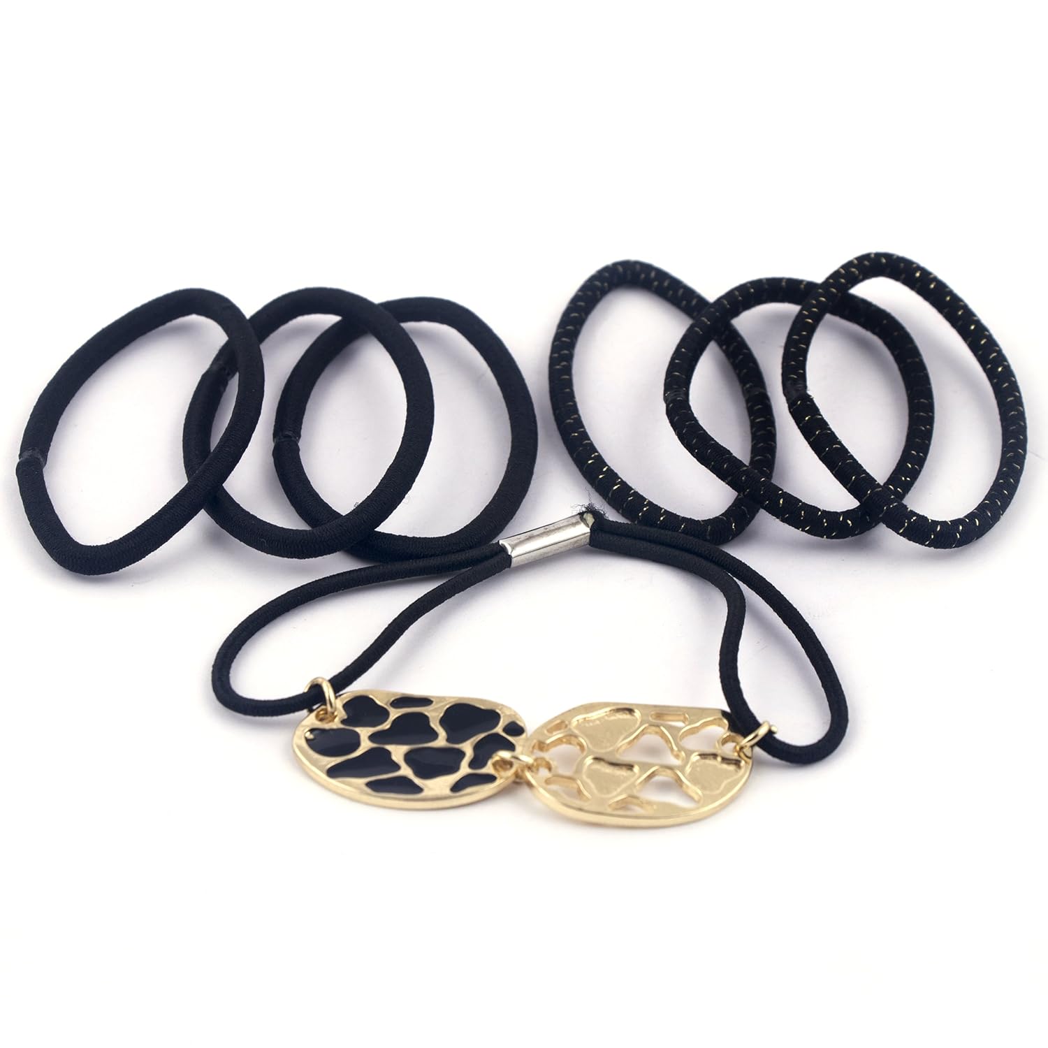 Elite Models France Black Ponytail Holder Snag Free Hair Elastics