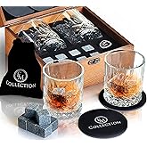 EMcollection Whiskey Glasses Set of 2 | Whisky Glass Sets | Whiskey Stones | Bourbon Glass | Gifts for Men & Women | Gifts for Him, Dad, Boss Male, Uncle
