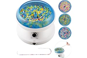 Hobbyworker Clay Bead Spinner, Electric Adjustable Speed Beading Kit, for DIY Beaded Line Making Clay Beads and Rice Beads, Bracelet Necklace Beaded Spinner Accessories (Patented)