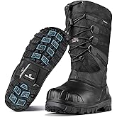 FREE SOLDIER Snow Boots for Men Waterproof Anti-slip 3M Lining Lightweight Tall Outdoor Warm Winter Work Boots