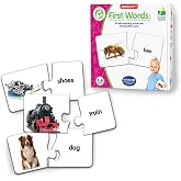 The Learning Journey: Match It! - First Words - 30 Piece Self-Correcting Words with Matching Images for Emerging Readers - Sight Words Puzzle for Kids Ages 3 and Up - Award Winning Toys , White