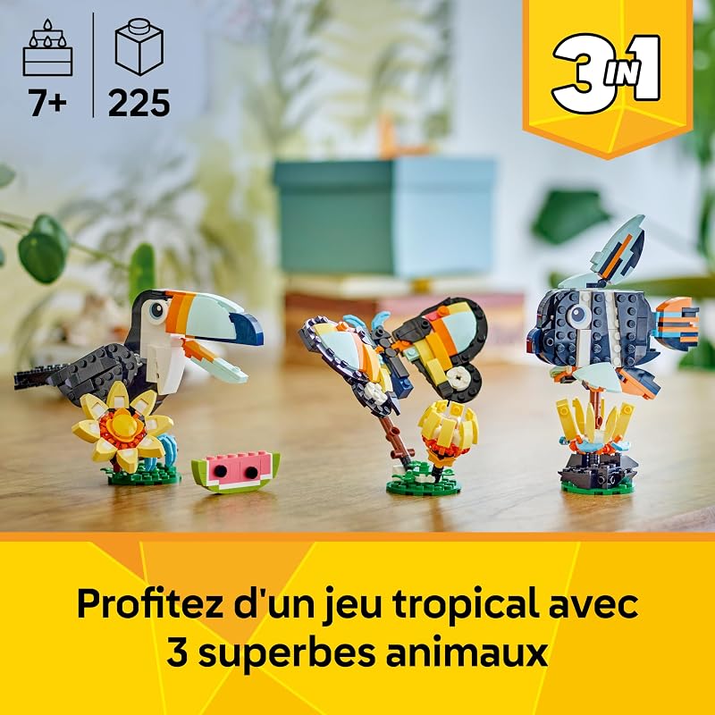 Creator 3-en-1 Animaux Sauvages : Le Toucan Tropical 31173