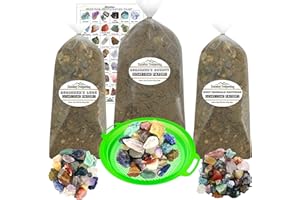 Sluiceboy Prospecting - 18lb Gemstone Mining Kit | Rough Mix Paydirt | Includes Classifier Sieve & 3 Paydirt Bags | Mining Gift Idea