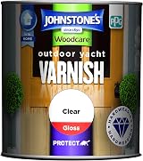 Johnstone's Woodcare Outdoor Yacht Varnish Clear 250ml - Durable Weather