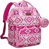 Wrangler Aztec Backpack Multifunction Baby Travel Bag with Changing Pad, Stroller Straps and Pacifier Case WG2204-91103PK
