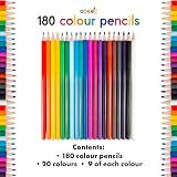 abeec 180 Colouring Pencils | Hexagonal Barrel Art Pencils for Kids & Adults | view 2