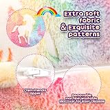 BEJOY Kids Sofa Bed 2-in-1 Fold Out Bed Teddy Fur Toddler Couch Neutral Grey view 6