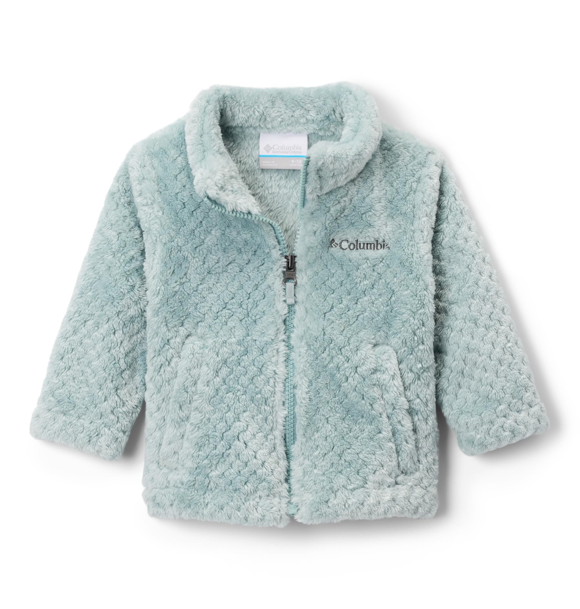 Columbia Youth Fire Side Sherpa Full Zip Fleece Jacket, Crushed Blue, 3/6 Image