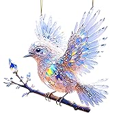 Spirit Bluebird Ornament – 2D Flat Acrylic – 2025 Christmas Ornaments - Memorial Bird for Window –Bird from Heaven Ornament for Loss, Christmas Decorations