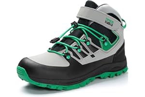 R CORD Kids Hiking Boots Girls Hiking Boots Waterproof Durable TPR Traction Drawstring Closure Girls Hiking Boots Anti-Skid Athletic Outdoor Boots