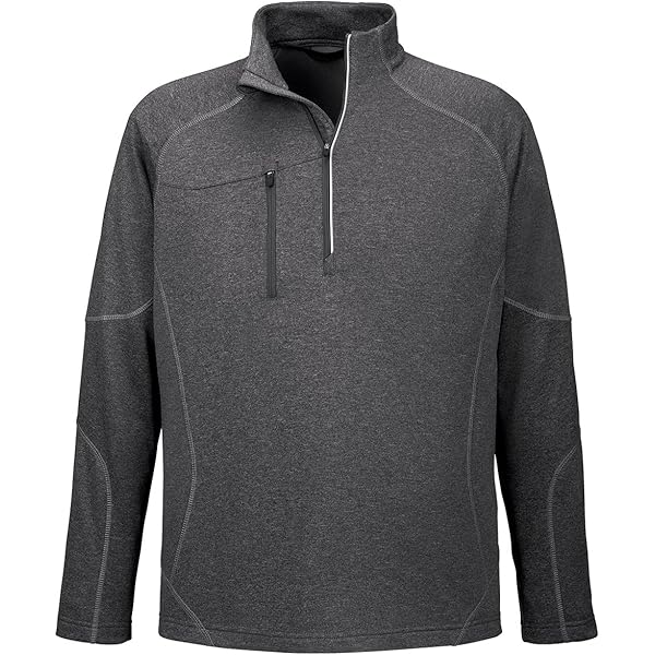 Port Authority Fleece 1/4-Zip Pullover Black at Amazon Men's