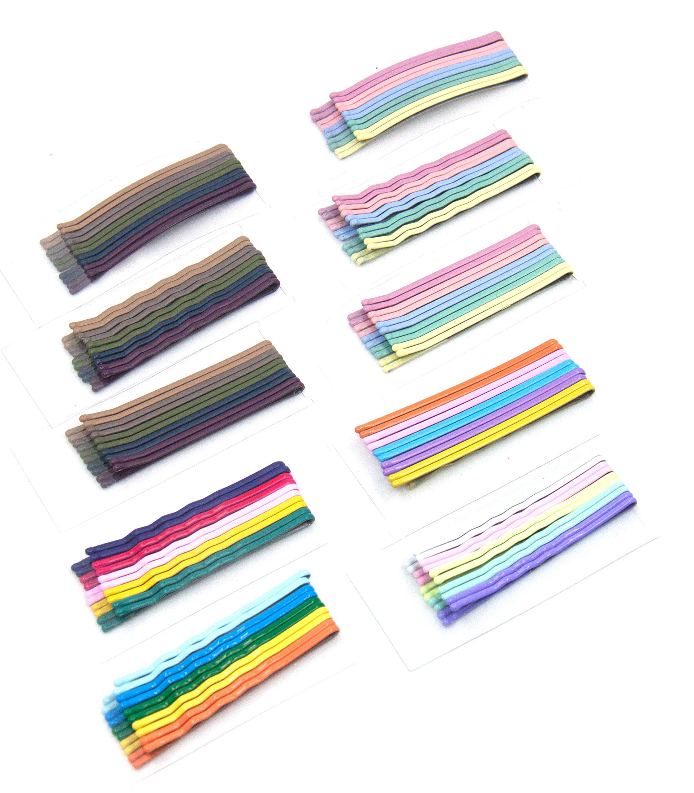Bobby Pins 100 Pcs Colorful Rainbow Colored Hair Pins Weave Slide Straight Slide Hair Clips Metal Painted Durable Hair Barrette