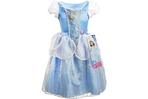 Disney Princess Cinderella Costume, Sing & Shimmer Musical Sparkling Dress, Sing-A-Long to “A Dream is A Wish Your Heart Makes” Perfect for Party, Halloween or Dress Up [Amazon Exclusive]