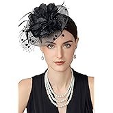 BABEYOND Fascinators Hats for Women - Tea Party Kentucky Fascinator Derby Church Hat Wedding Cocktail Headband with Hair Clip