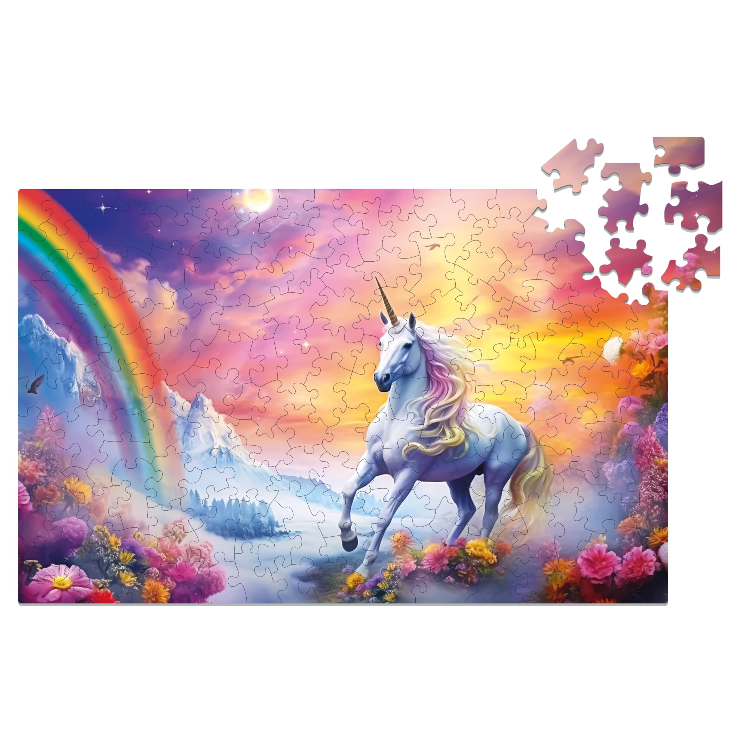 Milliwood Galaxies Series – Unicorn – Incredible Jigsaw Puzzle for the Whole Family – Great Entertainment for People of All Ages – Irregularly Shaped, 34x22.5cm, 150 Pieces